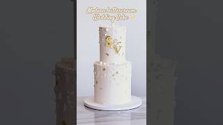 Modern Buttercream Wedding Cake ✨🤍 | Two-Tier Elegance Modern Buttercream Wedding Cake ✨🤍 | Two-Tier Elegance