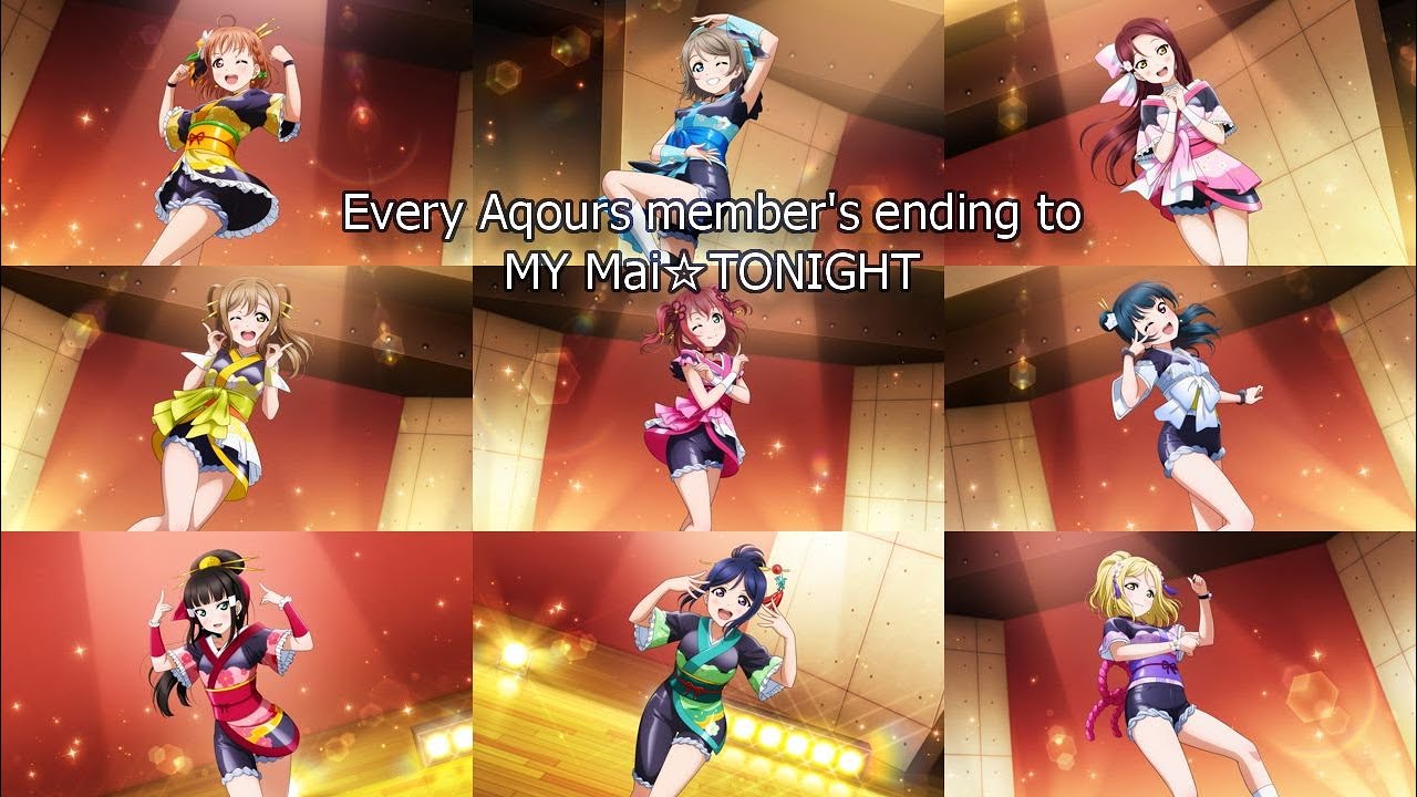 Every Aqours member's ending for MY Mai☆TONIGHT