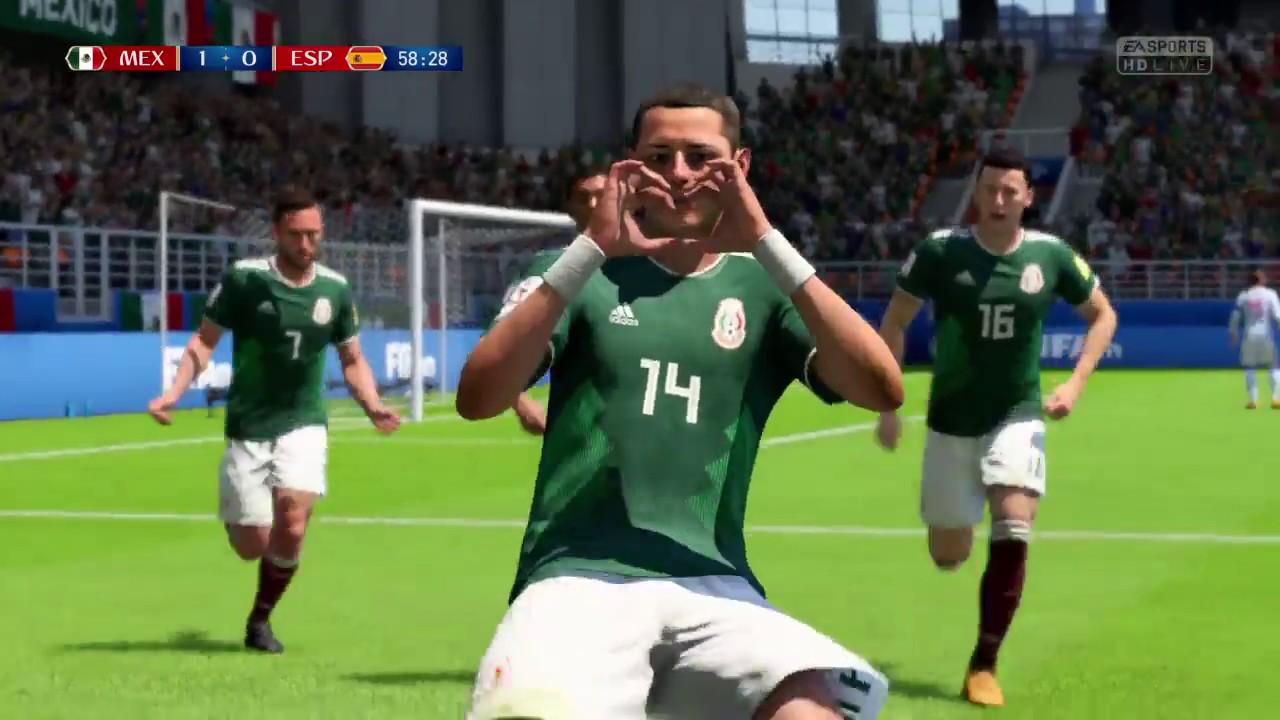México vs España mundial Russia 2018 online fifa 18