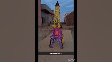 3D pen Eiffel tower🗼# shots# video #new video