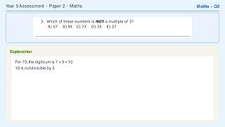 Year 5 Assessment Maths Q3