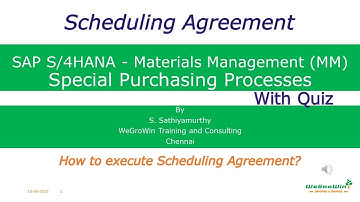 SAP MM | Scheduling Agreement in SAP S/4HANA | Long-Term & Just-in-Time Procurement | 02-36