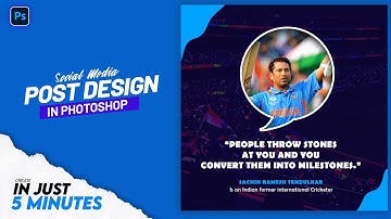 Sachin Tendulkar Quotes | Quotes Design In Photoshop | In Just 5 Minutes