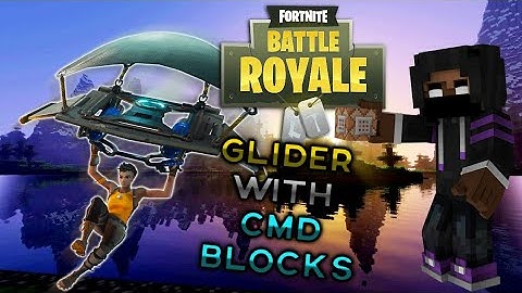 MCPE Tutorials: Fortnite Battle Royale Glider! | Command Blocks