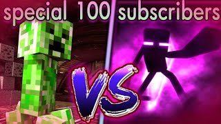 Creeper VS Enderman part-1 (special 100 subscribers): SPORE (inspired by exard flix