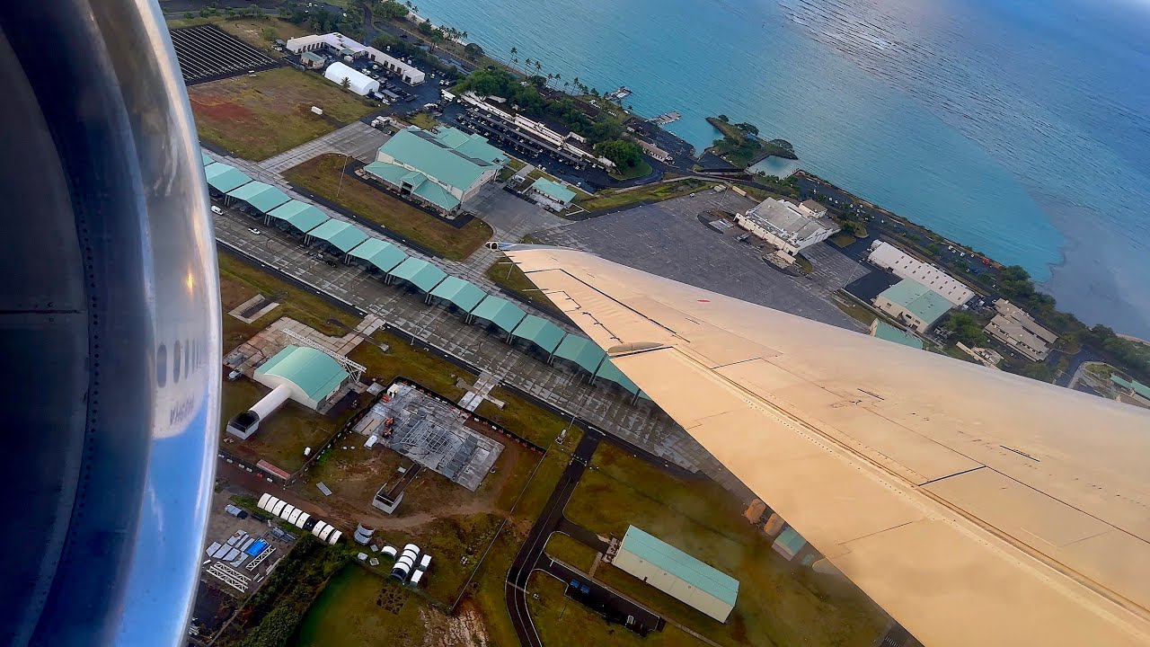[4K] – Rare Reverse Ops Honolulu Takeoff – Hawaiian – Boeing 717-200 ...