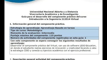 componente práctico del curso Introducción a la Ingeniería 212014-Virtual
