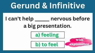 Gerund & Infinitive Quiz l Test your English Grammar level 🍀