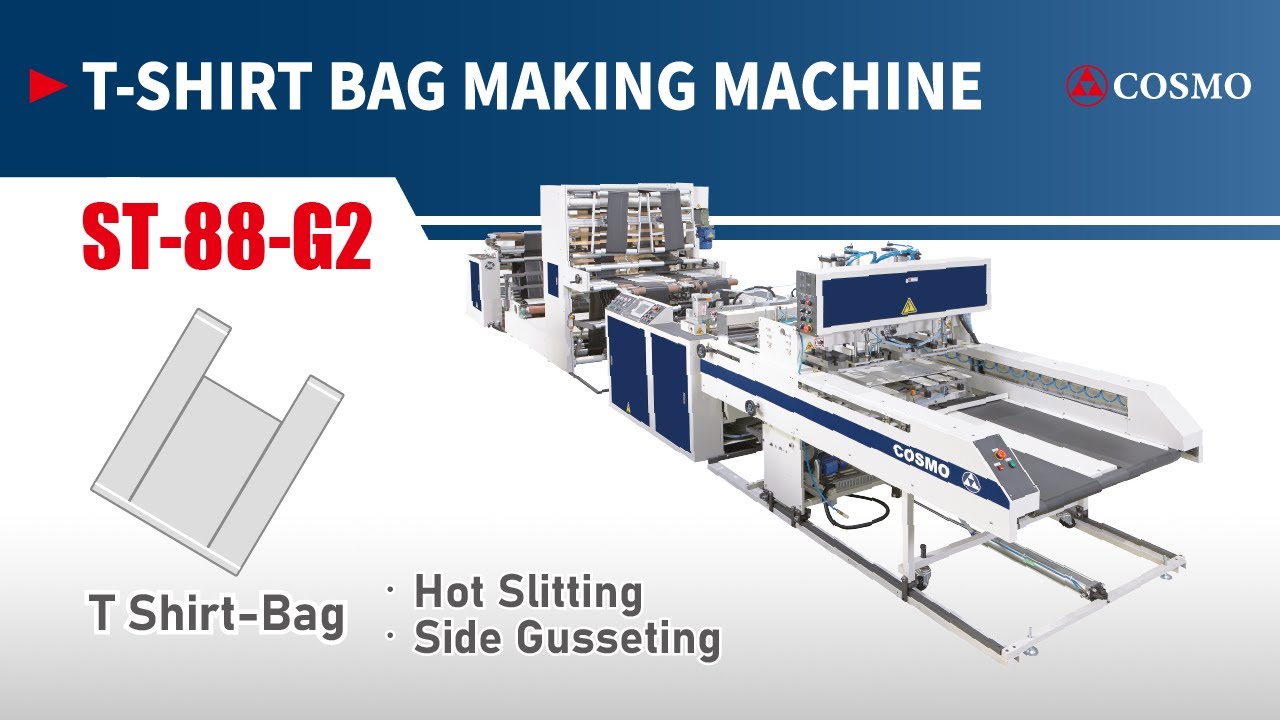 Double Lines T-Shirt Bags Making Machine：ST-88-G2【COSMO】