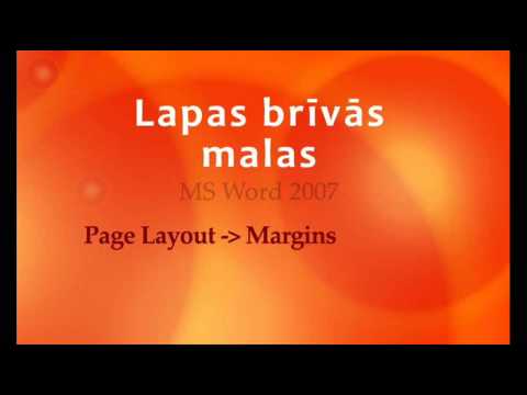 DVĢ Informātika - Lapas brīvās malas MS Word