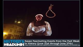 Seven Fascinating Events from the Past Week in History (June 21st through June 27th)
Hello, everyone! This video presents a notable event that happened on each day from the past week in history.
As a question for my students and subscribers, which event from this past week in history would you most like to learn more about? Please let me know in the comments section below this video.
If you liked this video and would like to receive notification of new videos, please feel welcome to subscribe to History and Headlines and become one of our patrons!
Your viewership is much appreciated!
For image, audio, and other credits and attributions for components of the individual videos in this compilation, please see the descriptions of their respective videos, which are linked to in this videos description.
Compilation Author, Editor, and Narrator: Dr. Zar
For image, music, and other credits and attributions for components of the individual videos in this compilation, please see the descriptions of their respective videos:
1. June 21st: History Short: Slave Rebellion in Canada!: https://www.youtube.com/watch?v=vHk11JE96oU
2. June 22nd: History Short: Women and Girls Can be War Heroes!: https://www.youtube.com/watch?v=Xod8Me6u-6s
3. June 23rd: History Short: The SAT, Useful Tool, or Discrimination?: https://www.youtube.com/watch?v=x8QzESxSnd8
4. June 24th: History Short: Political Triumph or Pyrrhic Victory?: https://www.youtube.com/watch?v=eTbrj39UI_4
5. June 25th: History Short: Wealthy People Accused of Murder!: https://www.youtube.com/watch?v=WcbO6dbzpt4
6. June 26th: History Short: Bungled Presidential Speeches: https://www.youtube.com/watch?v=AFpiSpq5BG0
7. June 27th: History Short: China Labels Mao a Mass Murderer!: https://www.youtube.com/watch?v=M2tJUOQHM6s
The images by Cliply available at https://pixabay.com/videos/hello-world-pc-retro-monitor-28320/ and by Edurs34 available at https://pixabay.com/illustrations/board-chalk-chalkboard-education-5585922/ are licensed under the Pixabay License: https://pixabay.com/service/license/
Images used in this video are believed to be (based on their file descriptions at the time of access by us) either in the public domain or available per a Creative Commons license or per “fair use”. No copyright infringement is intended. If you are the originator of any image used in this video and would like us to name you and/or include a link to the original source in this video’s description, we will gladly do so.
Please support this channel on Patreon at https://www.patreon.com/historyandheadlines
Thank you for watching this video! Seven Fascinating Events from the Past Week in History (June 21st through June 27th)