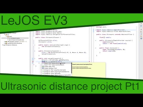 LeJOS EV3 Ep22 - Ultrasonic distance project Pt1