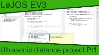 LeJOS EV3 Ep22 - Ultrasonic distance project Pt1
