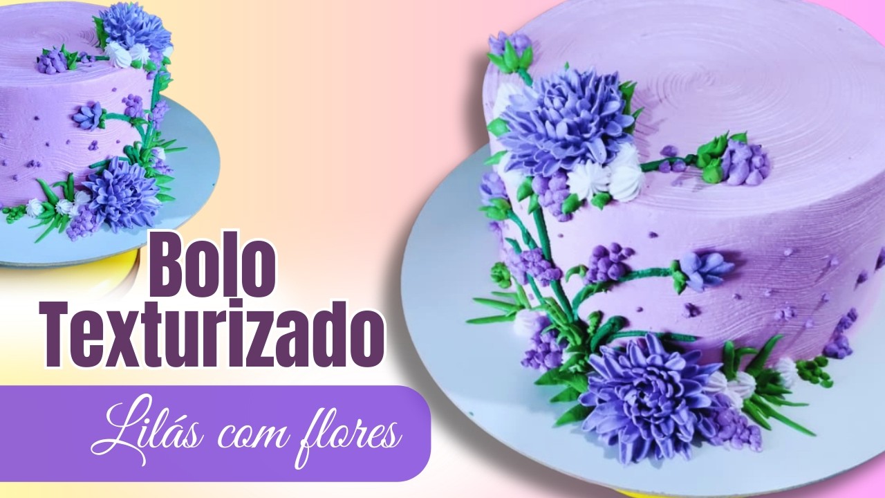 Bolo Floral em Chantilly com Flores Perfeitas| Técnica de Relevo Passo a Passo