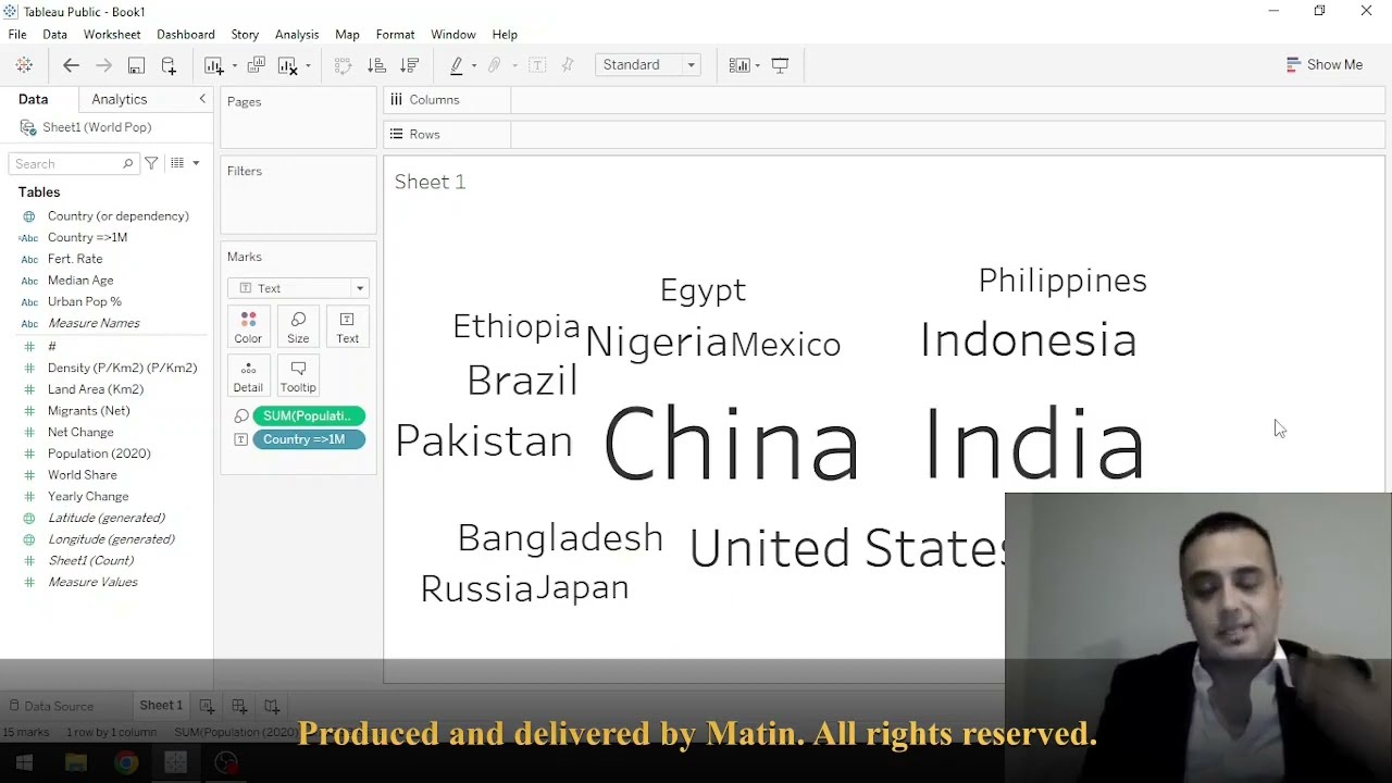 Create Word Map in Tableau