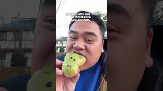 Japan’s Krispy Kreme New Year Specials! Green Dragon and Snowman Custard Donuts #donuts #krispykreme