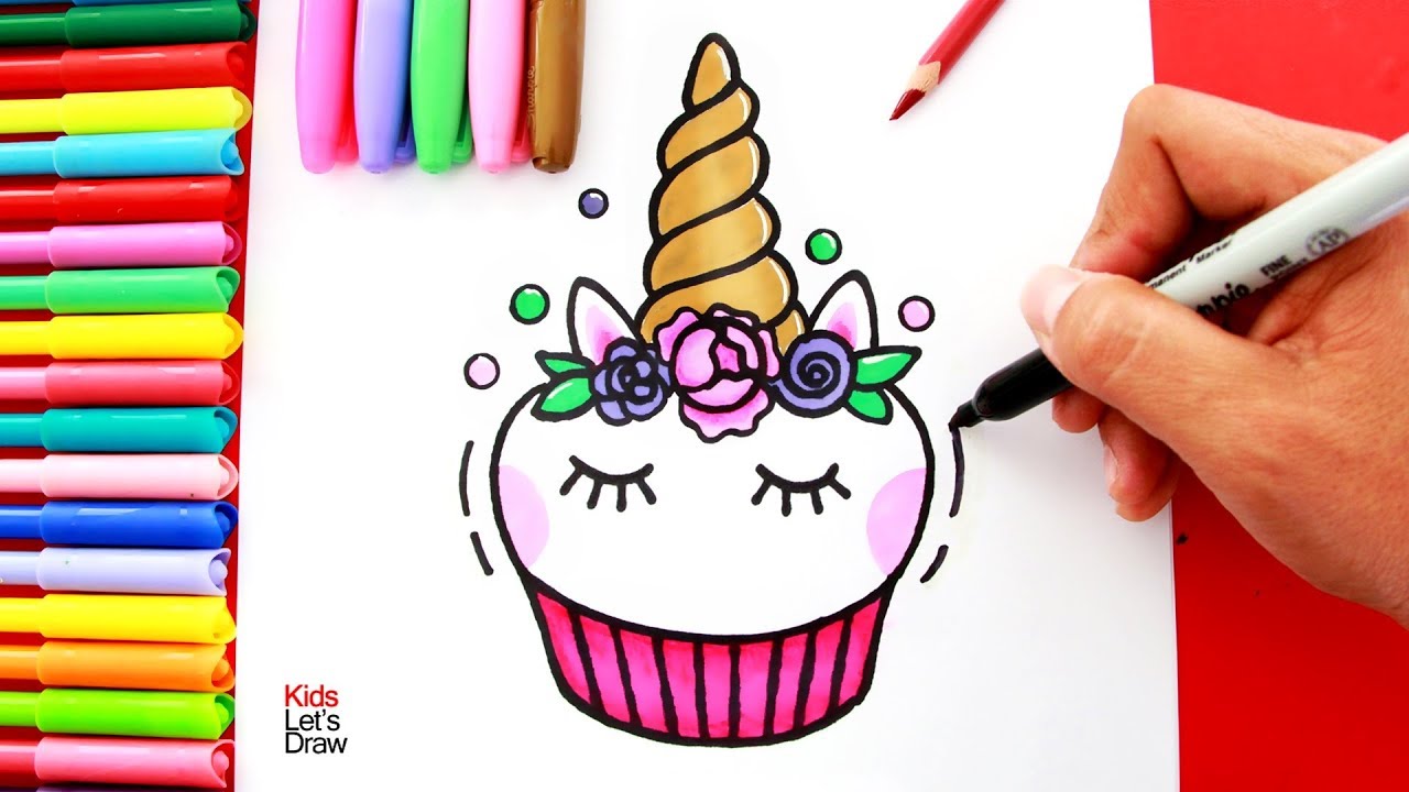 Aprende a dibujar un CUPCAKE UNICORNIO Kawaii | How to Draw a Cupcake  Unicorn - thptnganamst.edu.vn | Como dibujar un unicornio, Aprender a dibujar, Enseñar  a dibujar