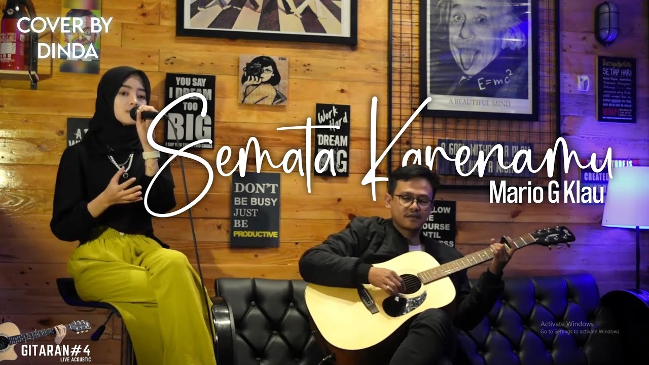 MARIO G KLAU-SEMATA KARENAMU (COVER GITARAN) DINDA - YouTube