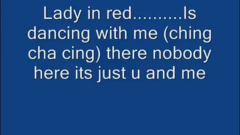 Lady in red Lyrics