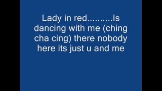 Video thumbnail of "Lady in red Lyrics"