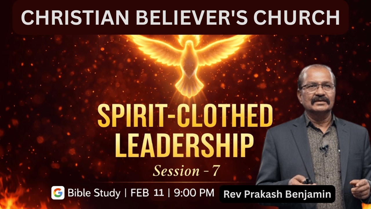 Spirit-Clothed Leadership | Session 7 | Holy Spirit Bible Study | Rev Prakash Benjamin | CBC Church