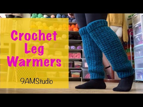 i crocheted flared leg warmers for the first time