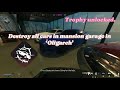 Destroy all of the cars in the mansion garage in ‘Oligarch’ Call of duty MW3 campaign Trophy quick