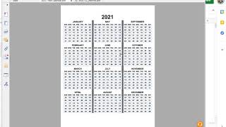 2021 Year - Months - Calendars