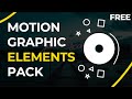 Free motion graphic elements pack 2021 after effects kinemaster premiere pro mobile blender