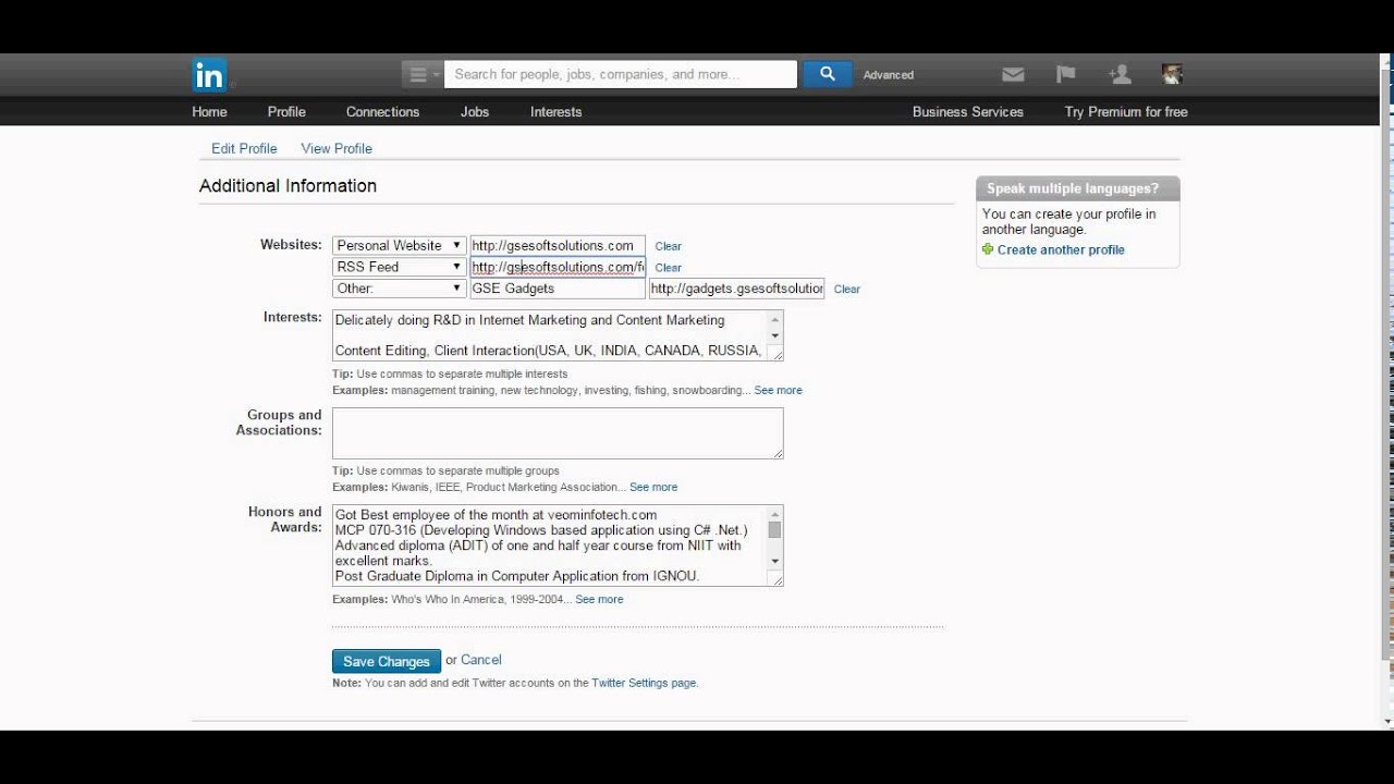 How To Add Your Blog RSS Feeds To LinkedIn YouTube