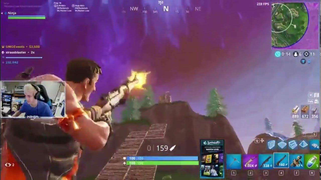 Ninja gets an insane snipe on a shopping cart!