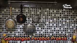 Unboxing dan Pasang Gantungan Panci Perabotan  🍓 Dapur Minimalis
