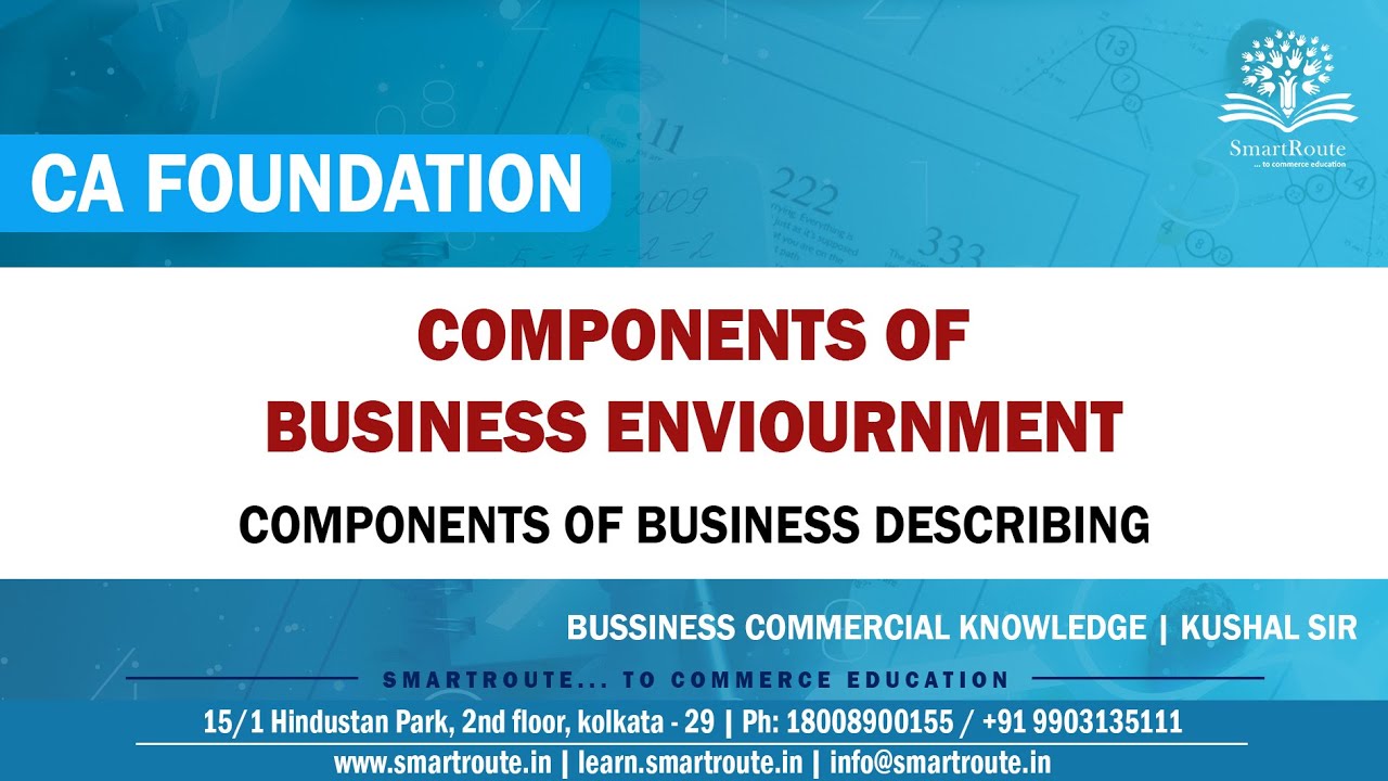 CA Foundation| Business Commercial Knowledge| Components Of Business ...