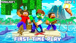 FIRST TIME PLAY MINECRAFT SURVIVAL 🔥 | EPISODE- 1 ❤️ | LOVELY BOSS