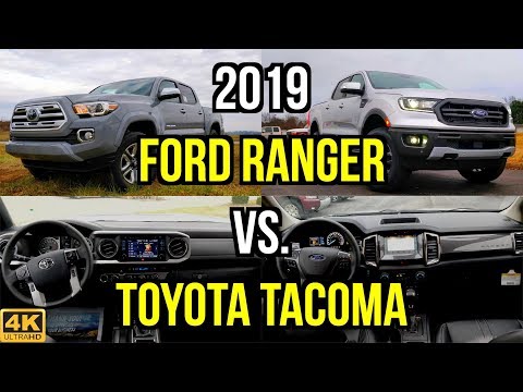 MIDSIZE TRUCK BATTLE -- 2019 Ford Ranger Lariat vs. 2019 Toyota Tacoma Limited: Comparison