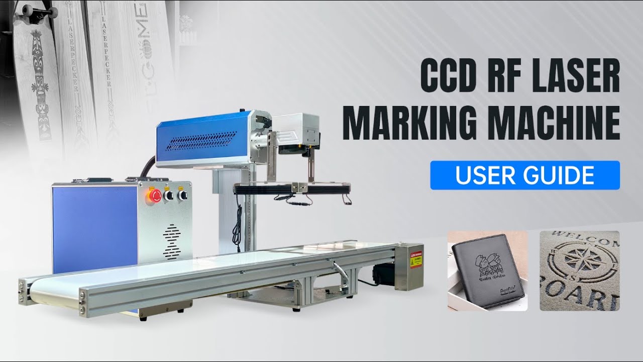 RF Laser Marking Machine with CCD Vision & Conveyor | Full Tutorial