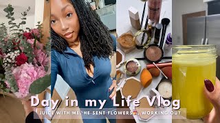 He sent flowers💝, Juice with me for clear skin, Meeting my fitness goals! | VLOG