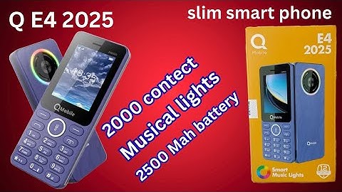 Q Mobile "E4 2025" Phone unboxing! Slim and smart with music lights #bestkeypadphone #slimsmartphone