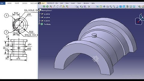 Plummer Block CATIA V5 Tutorial - Bearing Brass (Part 3 & 4)