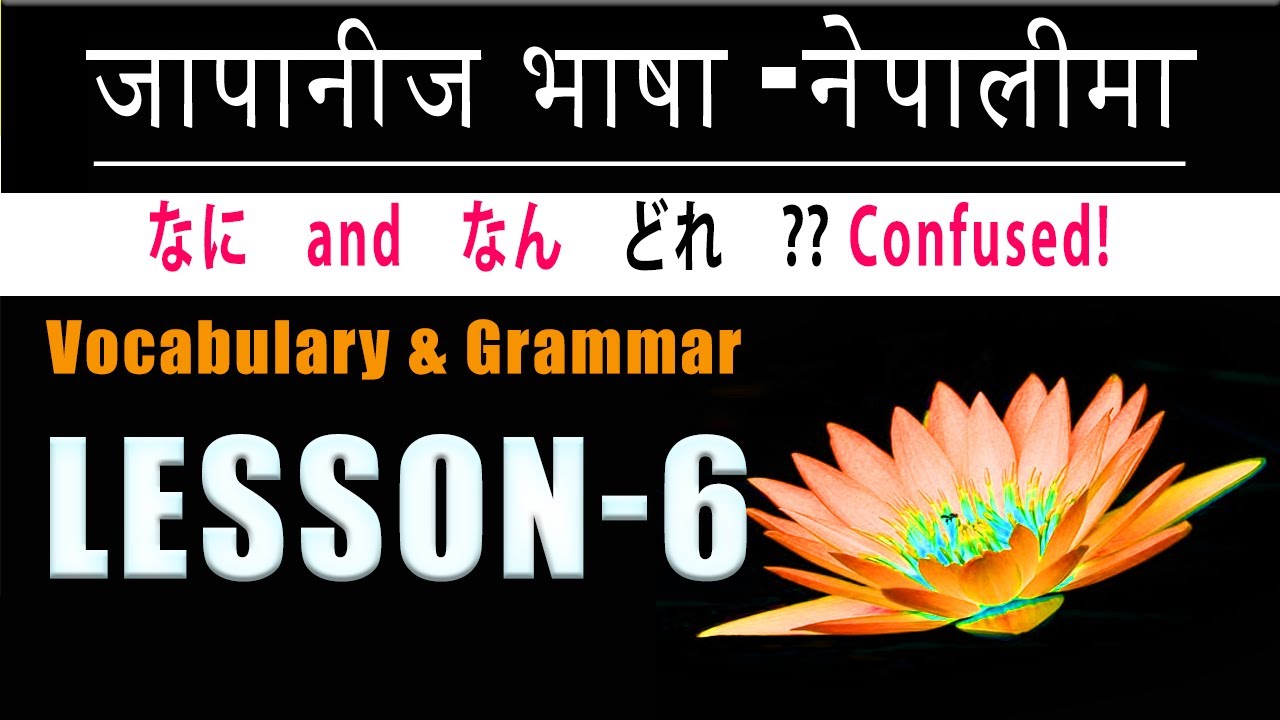 Lesson6 Grammar and vocabulary Difference between なに and なん nani and nan difference