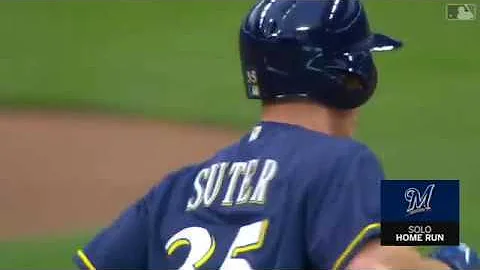 Brent Suter's First MLB Home Run