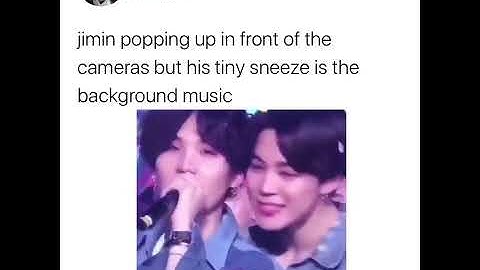 Jimin popping up in front of the camera ft:jimin tiny 🤧 sneeze😅😅