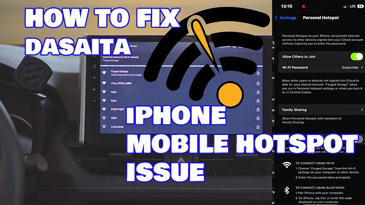 Dasaita Android Headunit iPhone Mobile Hotspot Fix | 2021 Toyota RAV4