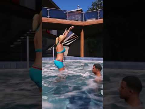 What Do Franklin And Tracey Do In The Pool? #shorts #gta5 #gtashorts #gameplay #gtasecret #gtav