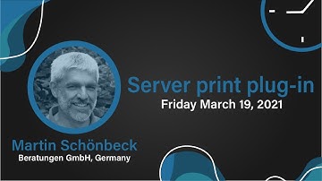 Server print plug-in - 15 Minutes in iDempiere Video Meeting