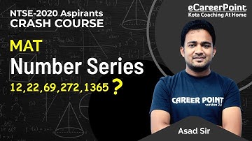 Number Series | Crash Course | MAT | Class 9th & 10th | Asad Sir | Career Point-NTSE