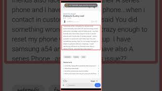 Samsung Galaxy A Series Automatic Factory Reset Problem – Causes & Data Protection Tips #reels