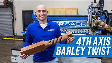 Een Barley Twist maken met een 4e asbevestiging op een ShopSabre CNC @vectric