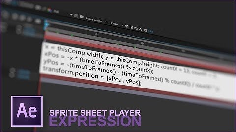 Sprite Sheet Player Expression In After Effects (Tutorial)