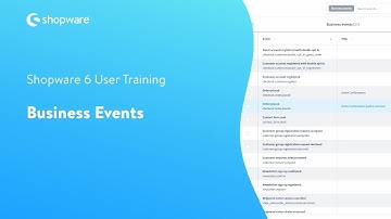 Die Business-Events (Shopware 6 Tutorial)